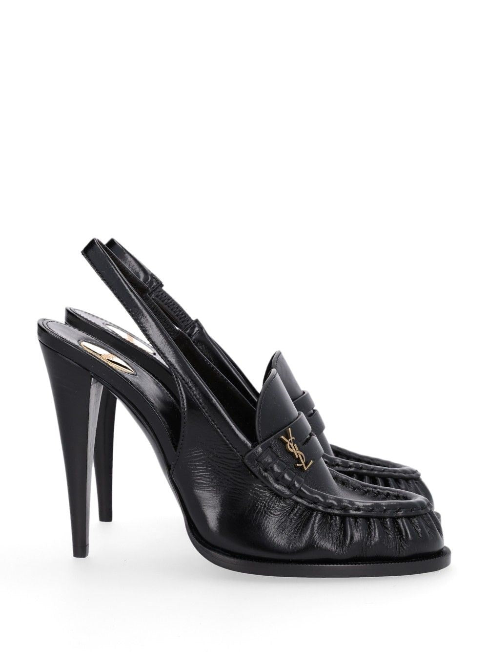 Saint Laurent Open Back Pumps Le Loafer - Black