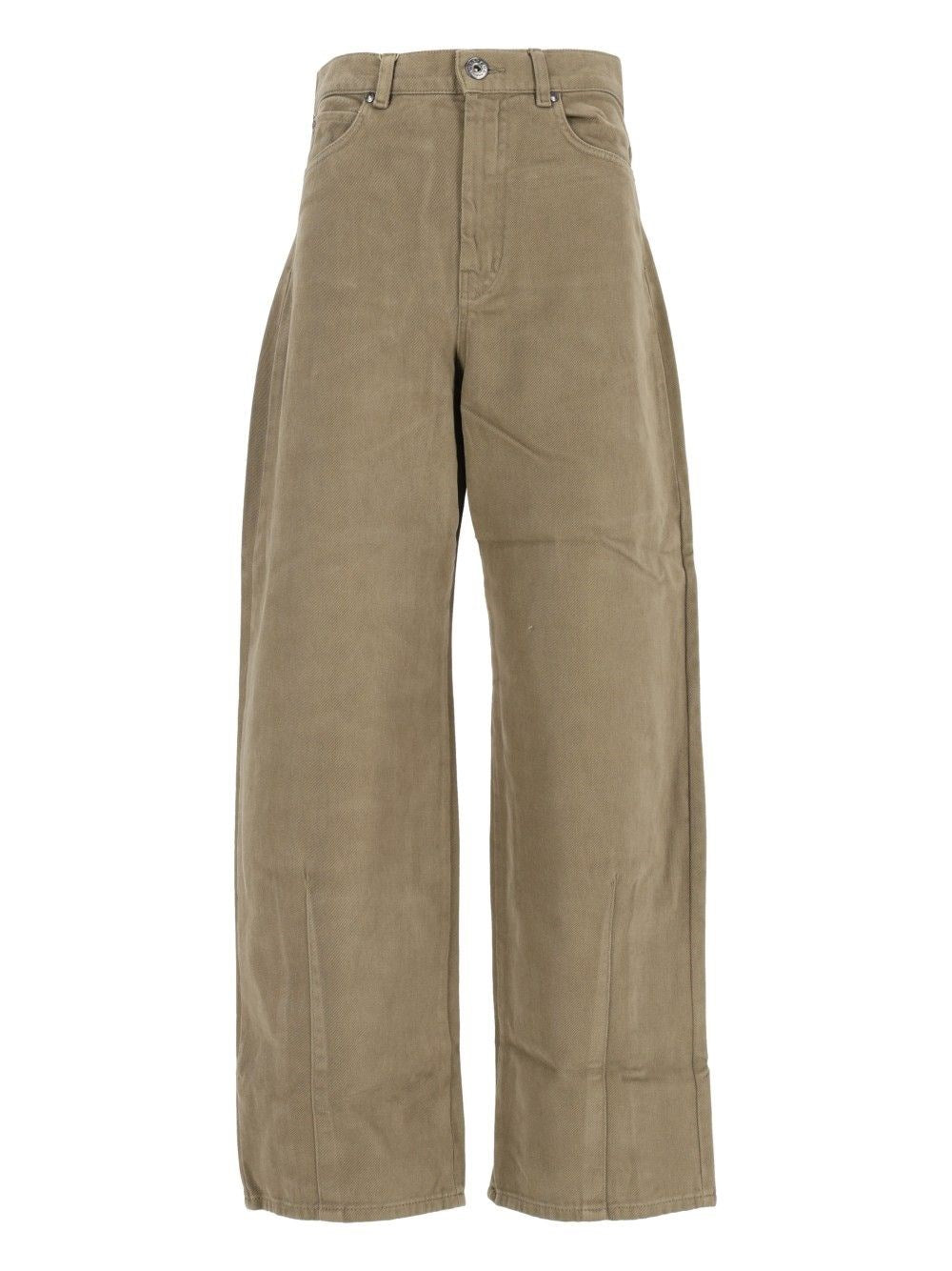 Weekend Max Mara Cotton Drill Trousers - Green
