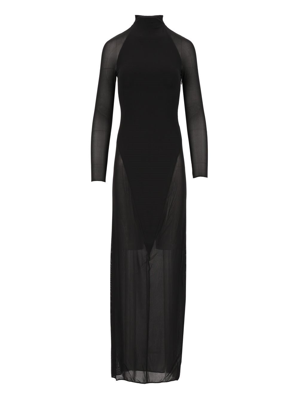 Alaïa Maxi Dress In Opaque Jersey - Black