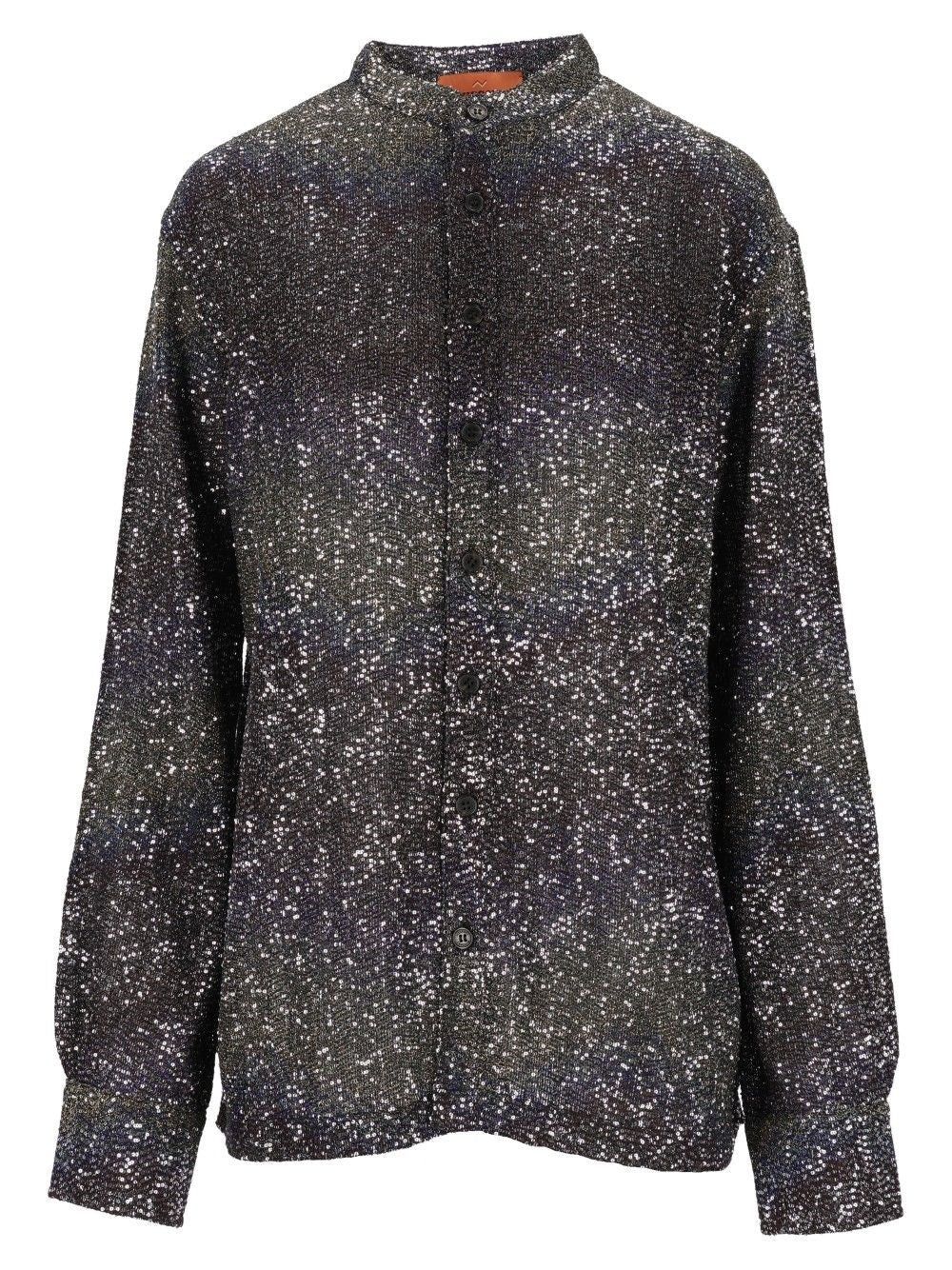 Missoni Oversized Shirt With Sequin Applique - Multi