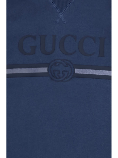 Gucci Cotton Hooded Sweatshirt for Boy - Brilliant Petroleum