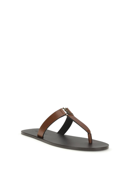 SAINT LAURENT Leather thong Sandals
