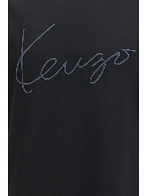 Kenzo Embroidered signature cotton T-shirt - Black