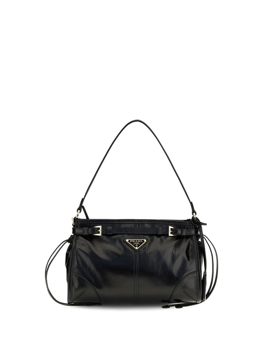 Prada Small Bonnie Handbag in leather - Black