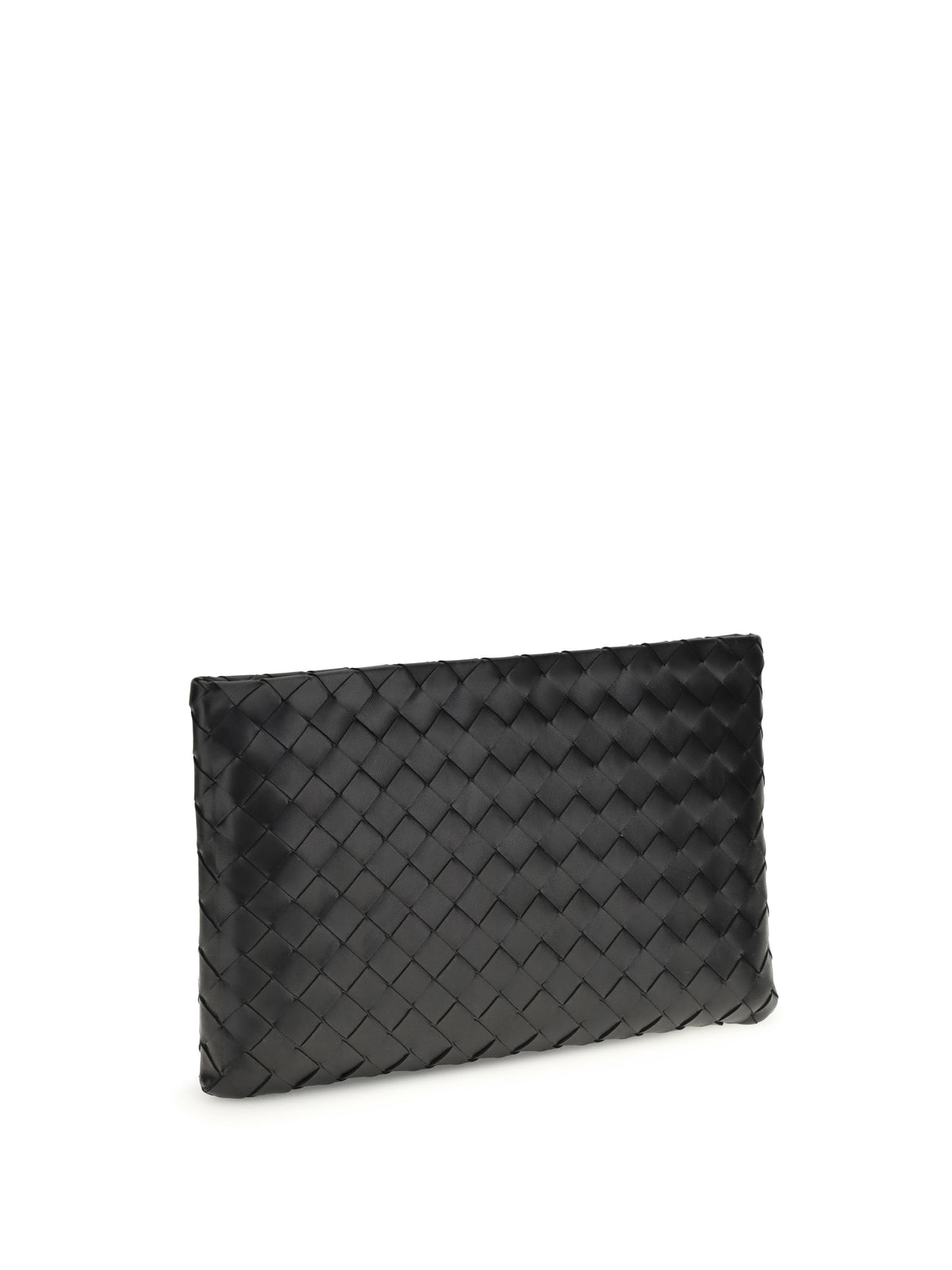 Bottega Veneta Medium leather Pouch - Black-Gold
