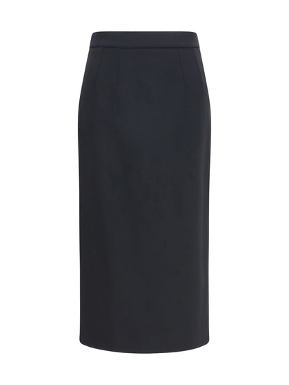 Dolce & Gabbana Stretch wool pencil Skirt - Black
