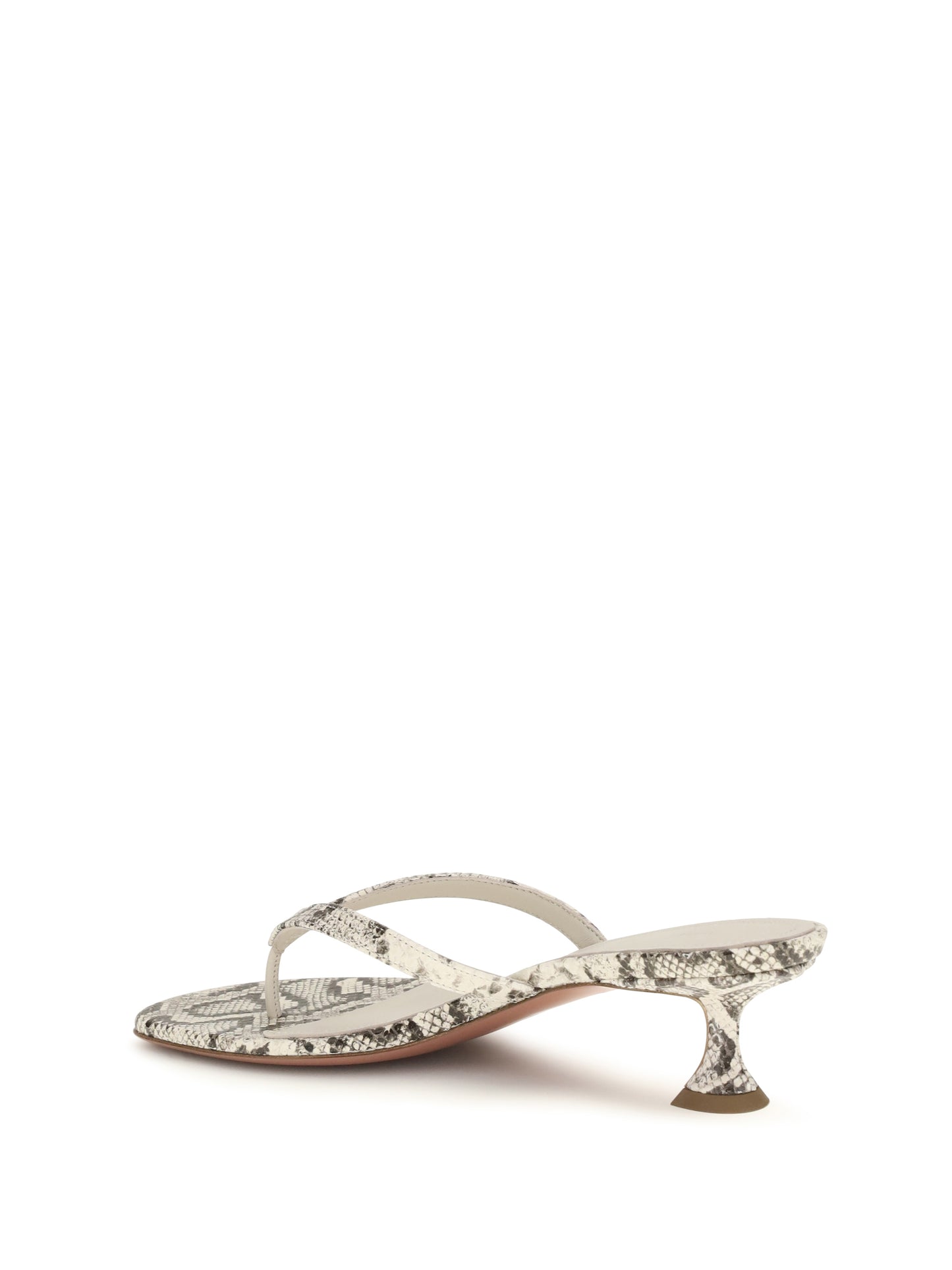 AMINA MUADDI Snake-print Juliette Thong Sandals