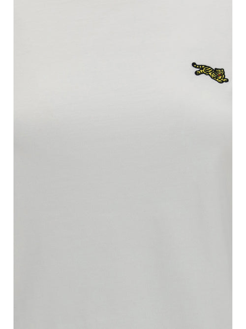 Kenzo Jumping Tiger embroidered cotton T-shirt - Off White