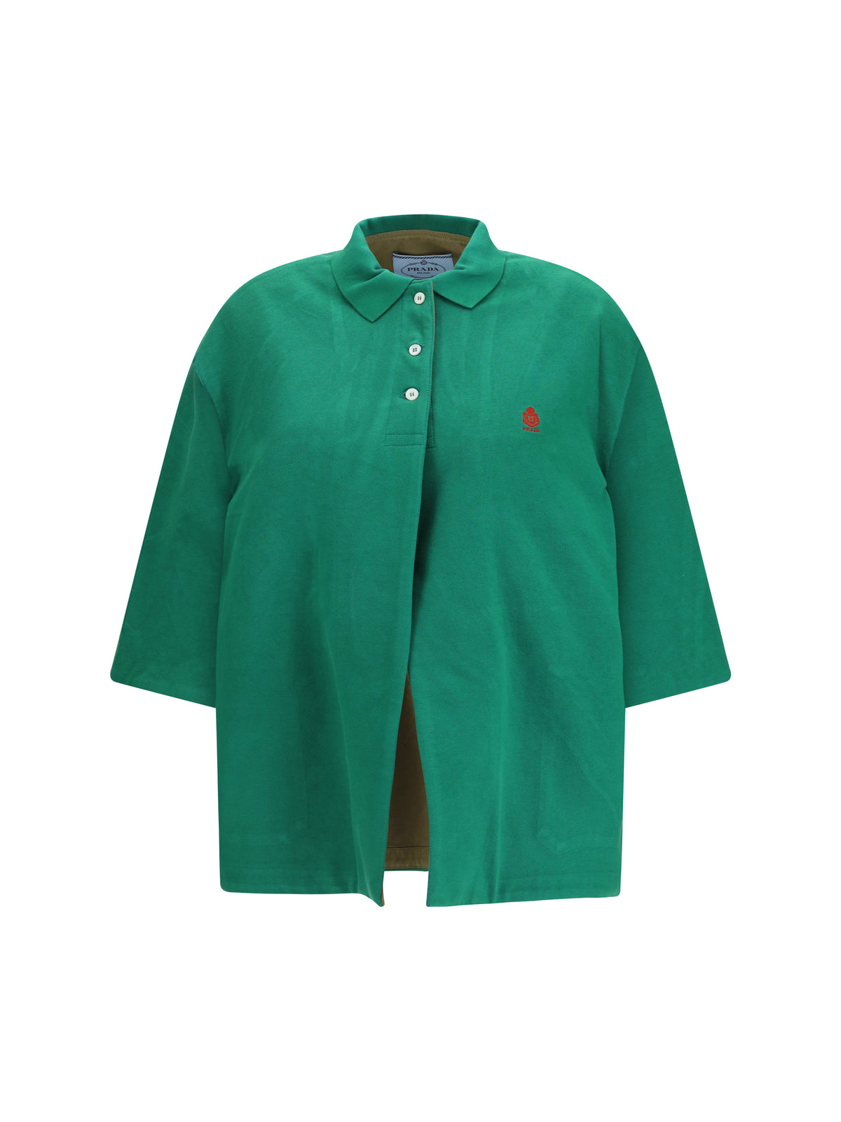 Prada Pique Jacket in pure cotton - Verde+Mimetico