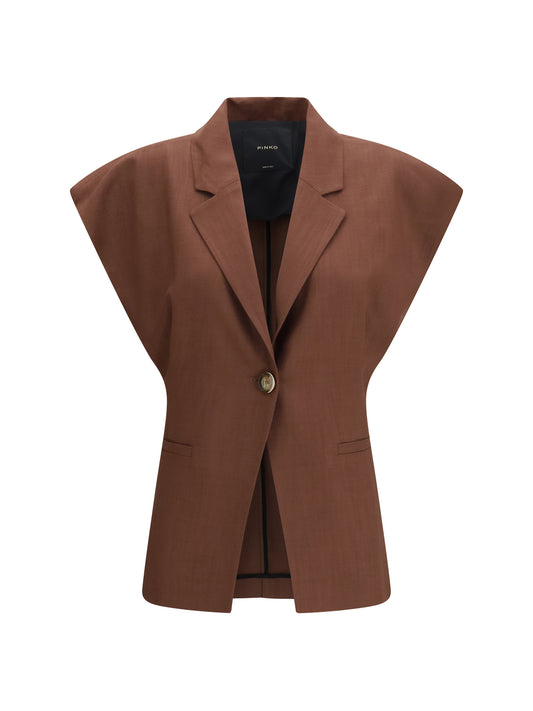 PINKO Rustic-effect sleeveless Jacket