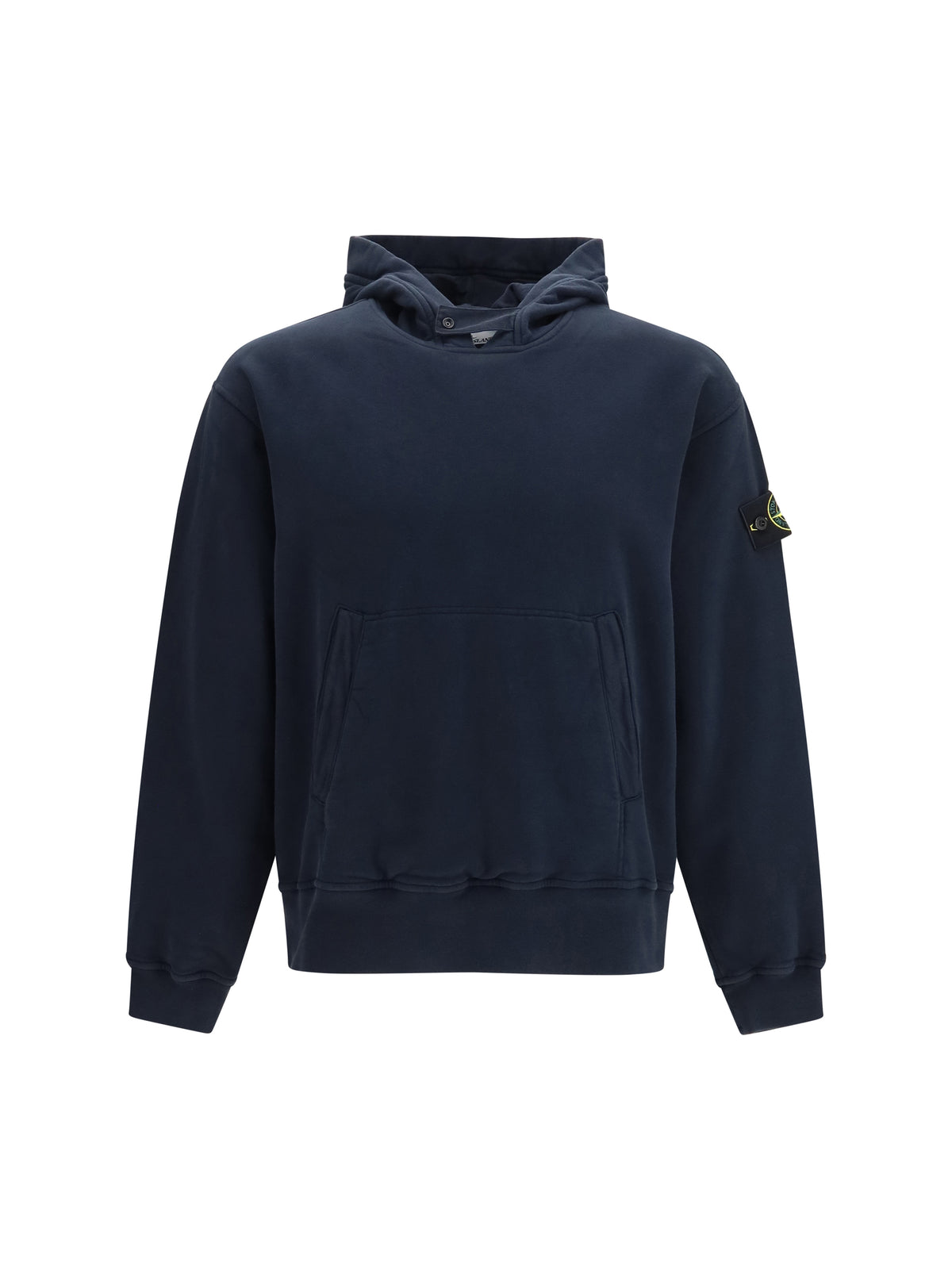 Stone Island Hooded Sweatshirt with front pocket - Navy Blue