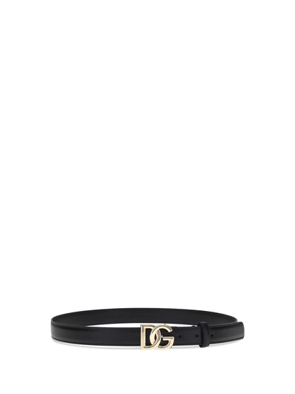 Dolce & Gabbana Leather Belt - Black