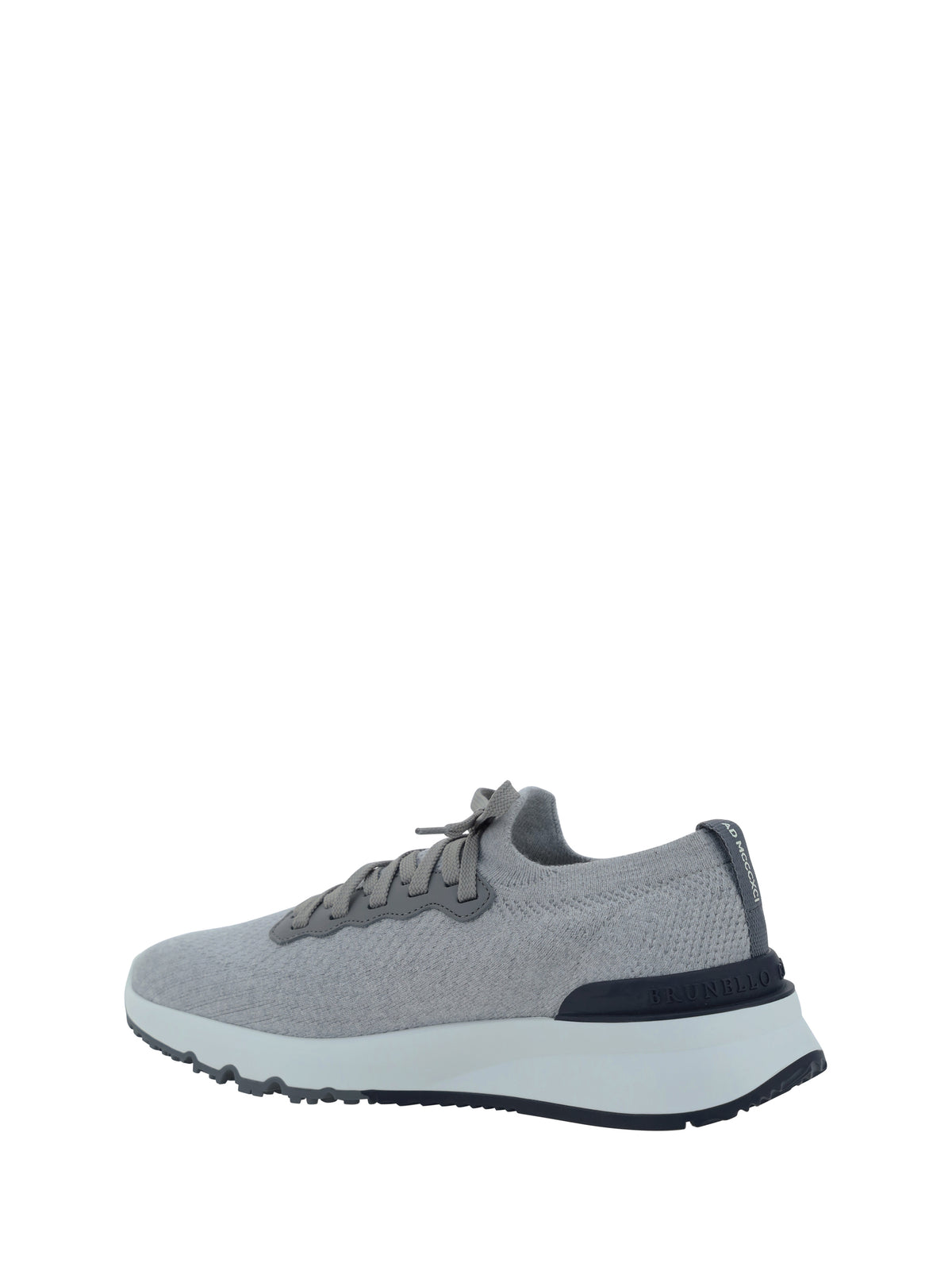 Brunello Cucinelli Cotton Sneakers - Silver+Fumo
