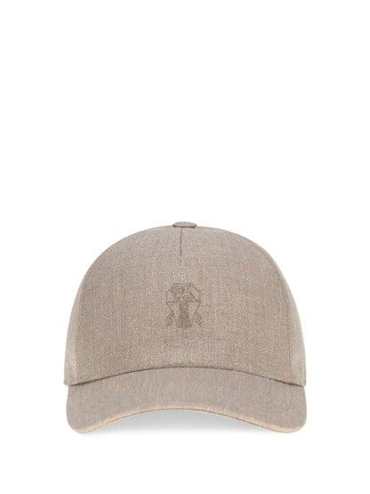 BRUNELLO CUCINELLI Sparkling linen twill Baseball Cap