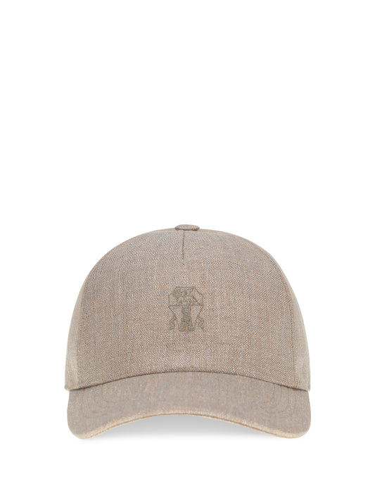 BRUNELLO CUCINELLI Sparkling linen twill Baseball Cap