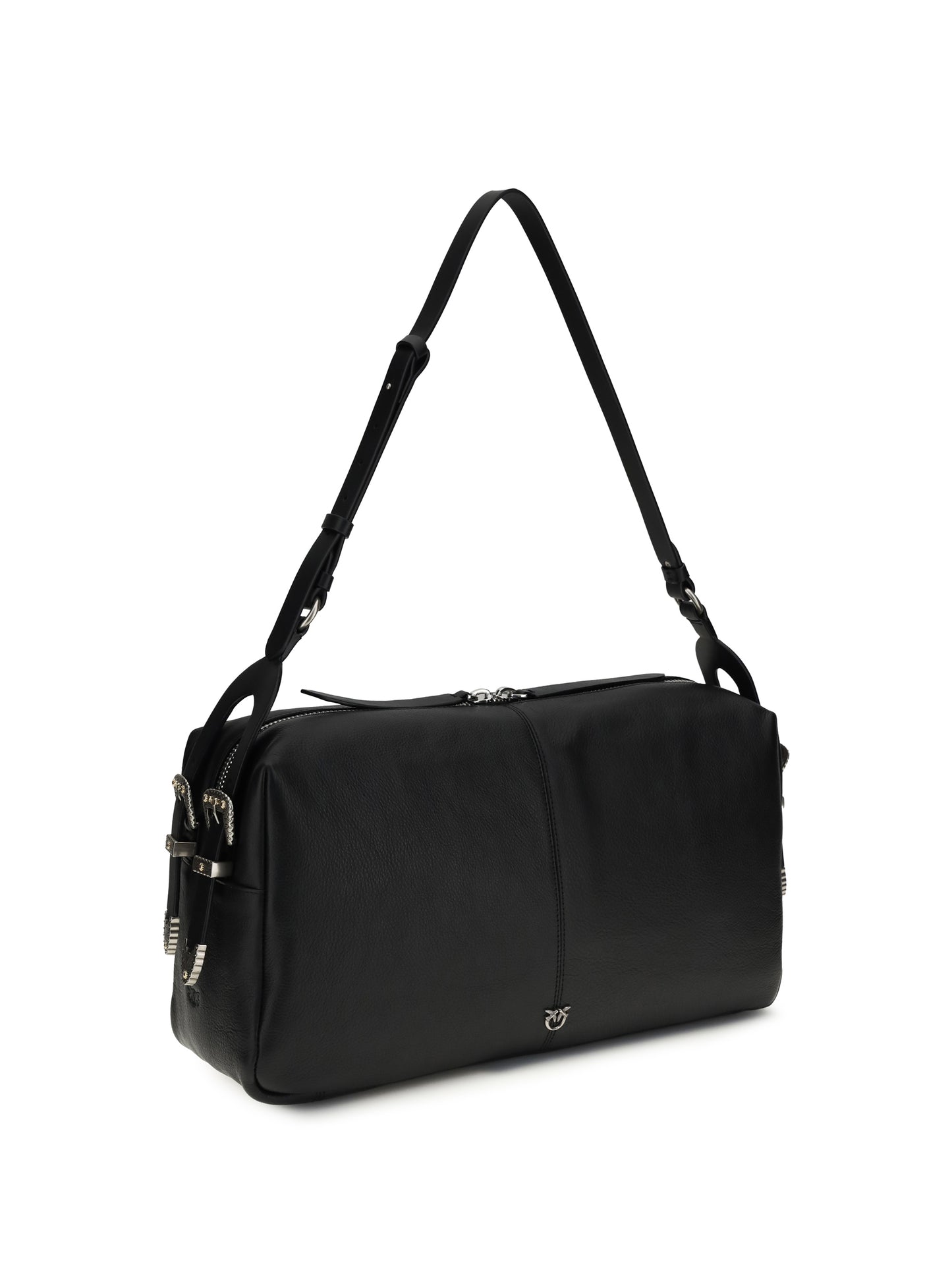 PINKO Large Keeper Shoulder Bag in new biker leather