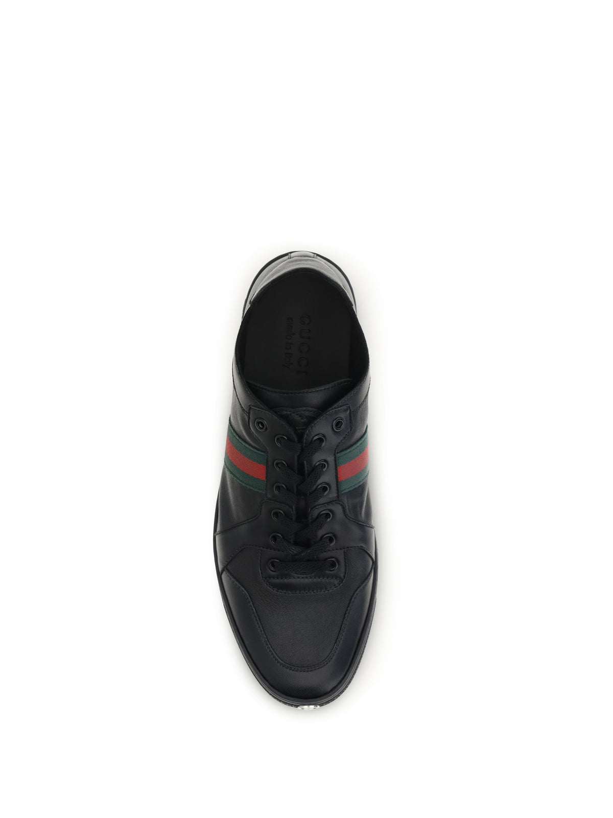Gucci Stretch Coda leather Sneakers - Black/Black/Vrv