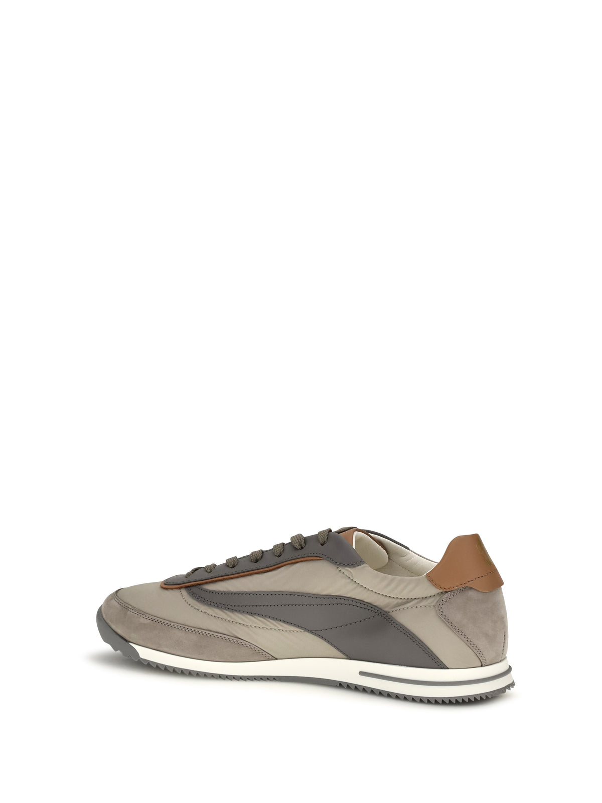 Brunello Cucinelli Lace-up suede Sneakers - Kaky+Stone+Piombo+Cuoio