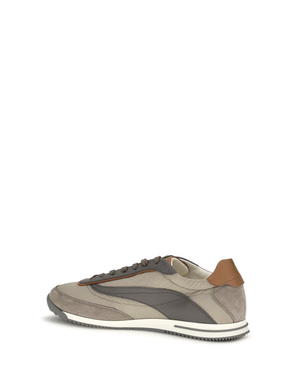 Brunello Cucinelli Lace-up suede Sneakers - Kaky+Stone+Piombo+Cuoio