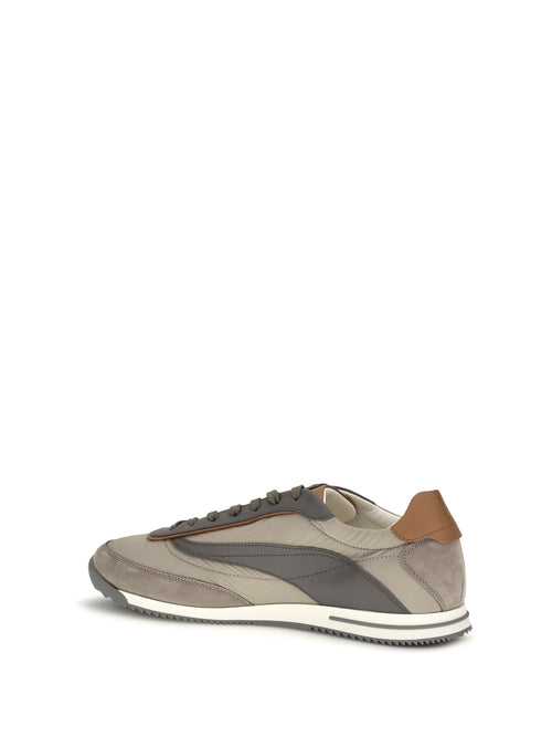 Brunello Cucinelli Lace-up suede Sneakers - Kaky+Stone+Piombo+Cuoio