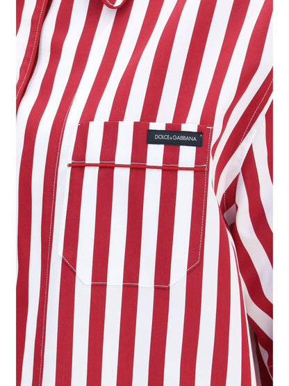 Dolce & Gabbana Striped cotton Shirt - White/Red