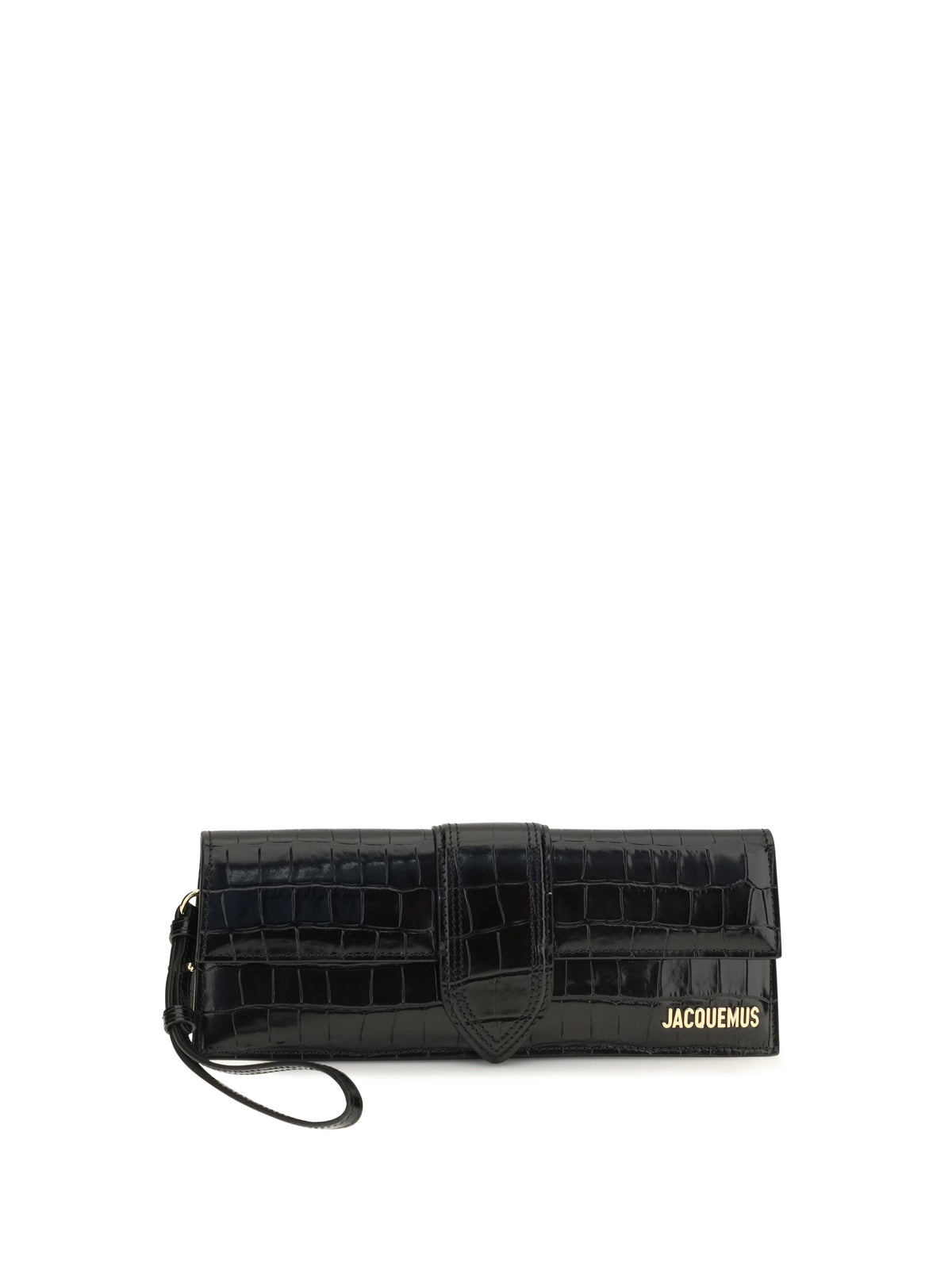 Jacquemus Crocodile-effect Bambino Pouch - Black