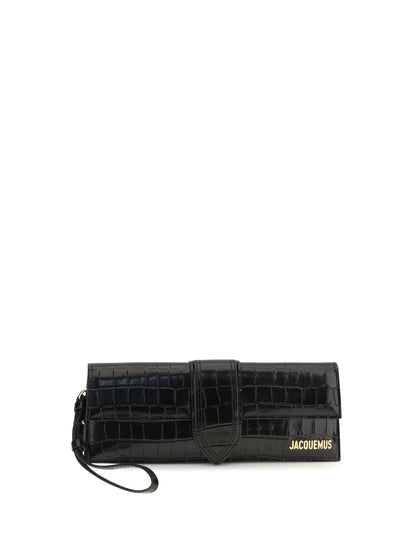Jacquemus Crocodile-effect Bambino Pouch - Black