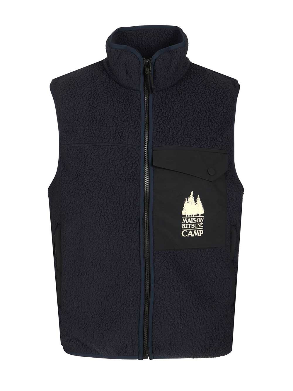 Maison Kitsuné Fleece Vest - Blue