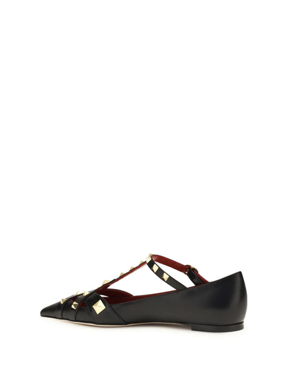 VALENTINO GARAVANI Studdy Ballerinas in kidskin
