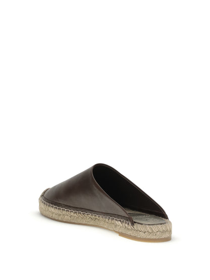 BRUNELLO CUCINELLI Leather Espadrilles Mules