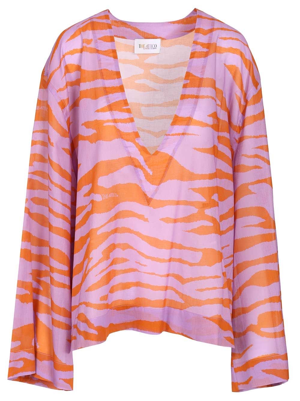 The Attico Animalier Blouse - Multi