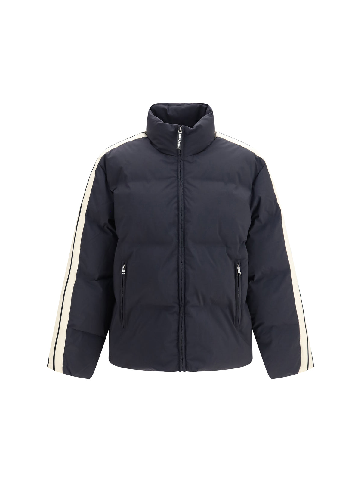Palm Angels Padded Puffer Jacket with back logo - Black-Off White