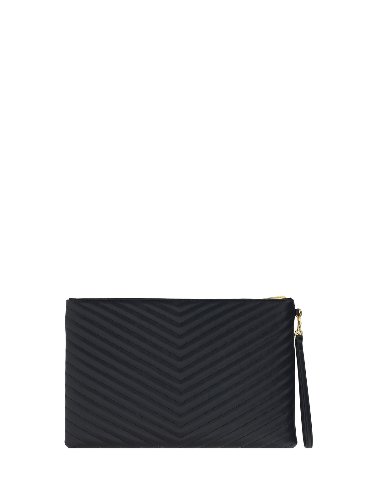 Saint Laurent Leather Pouch - Black