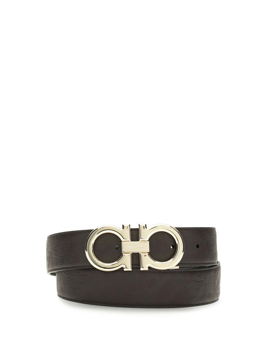 FERRAGAMO Reversible and adjustable Gancini Belt