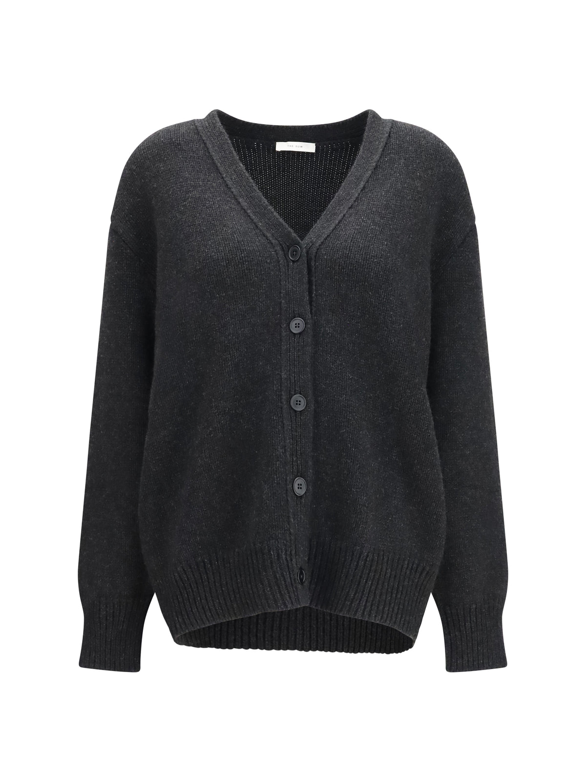 The Row Pranavi cashmere Cardigan - Charcoal Melange
