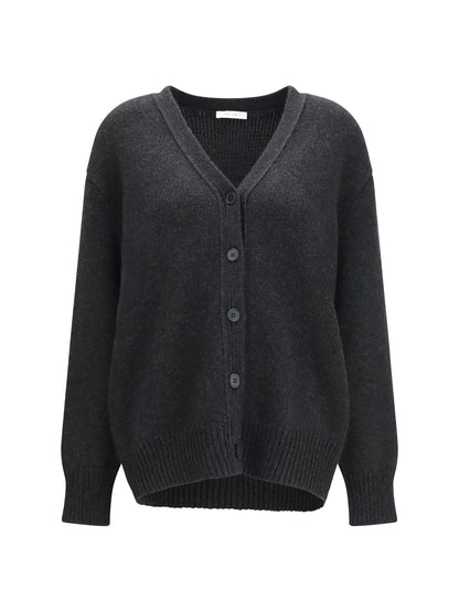 The Row Pranavi cashmere Cardigan - Charcoal Melange