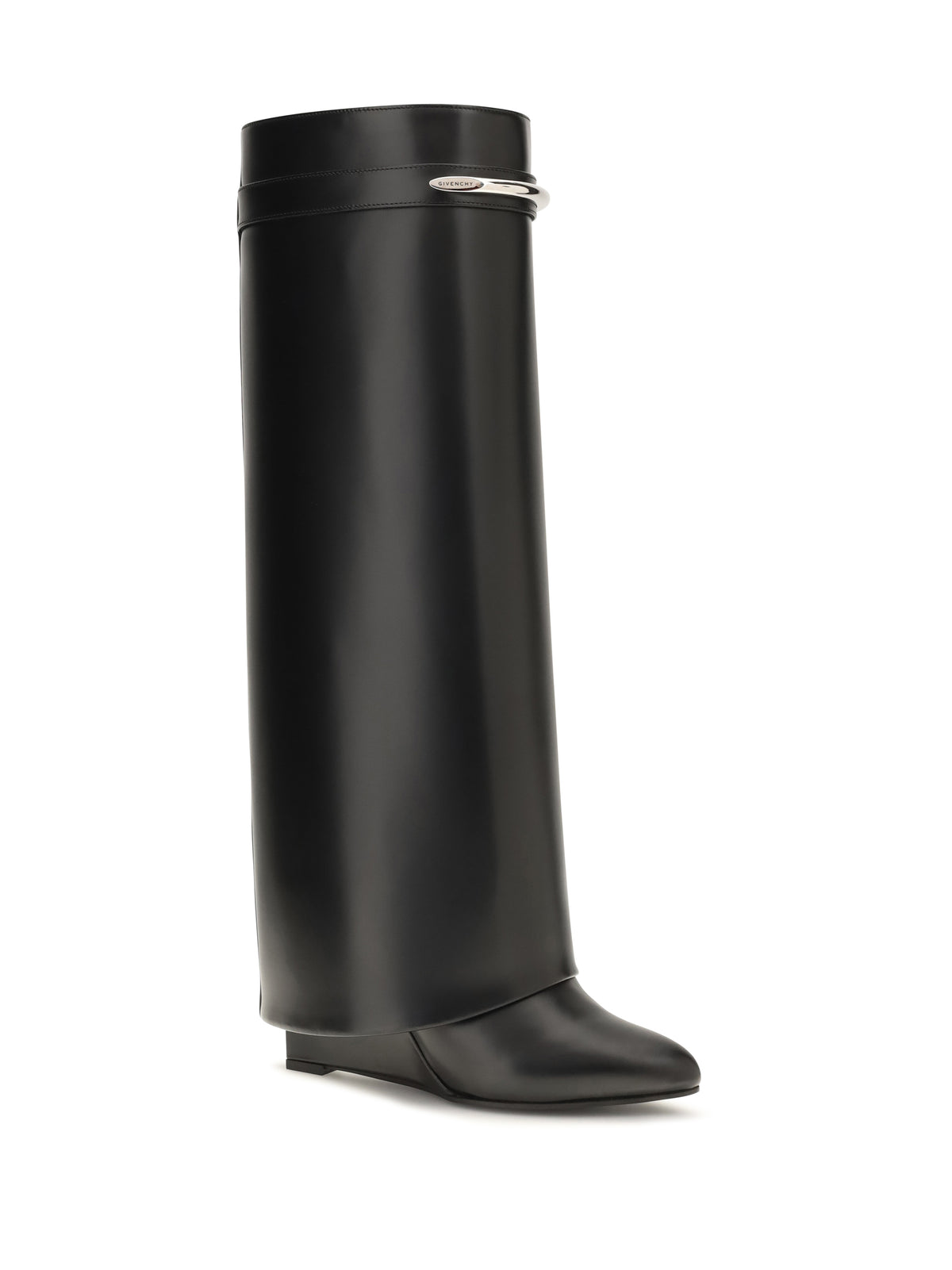 Givenchy Leather Shark Boots - Black/Silvery