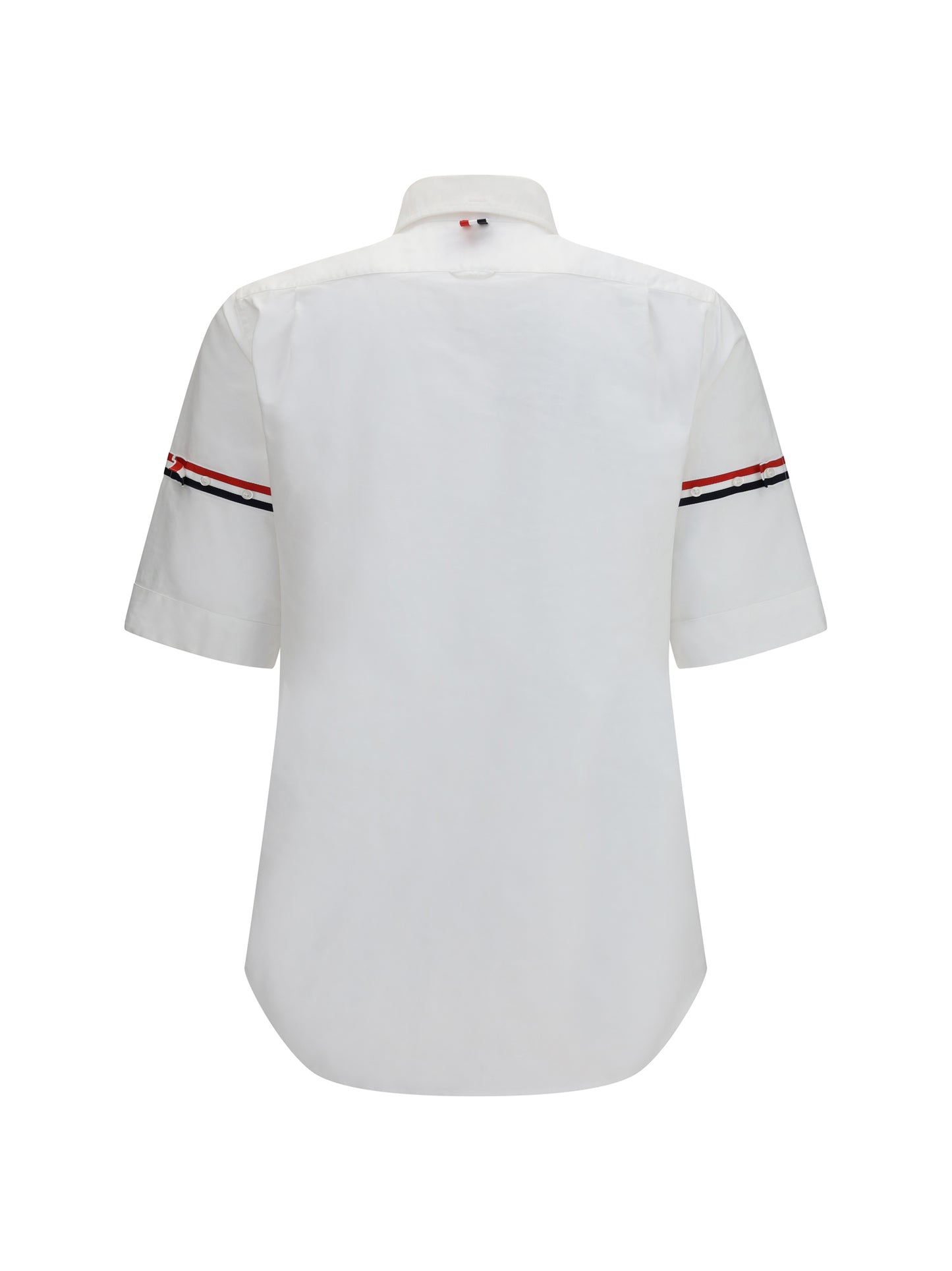THOM BROWNE Short-sleeve Shirt with contrast stripes