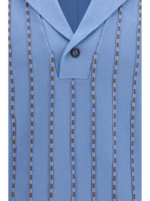 Fendi Trompe-l'œil Selleria knit Sweater - Jeans+Tabacco