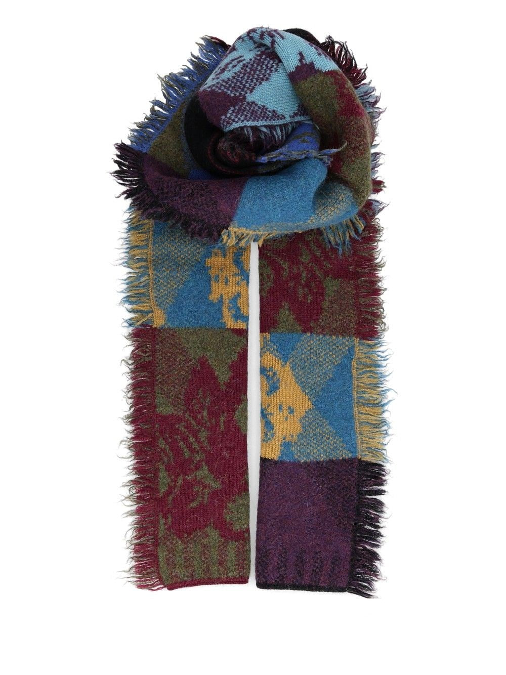 Dries Van Noten Long Wool And Alpaca Scarf - Multi