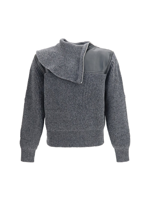 Bottega Veneta Ribbed wool Sweater - Dark Grey Melange