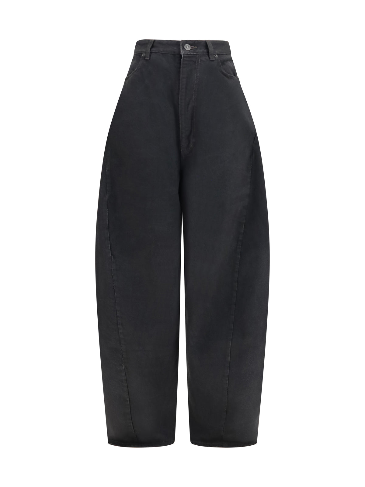 Balenciaga High-waisted twisted-seam Pants - Lt Vint Blck W Eff