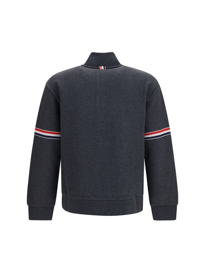 Thom Browne Loopback cotton piqué Sweater - Charcoal