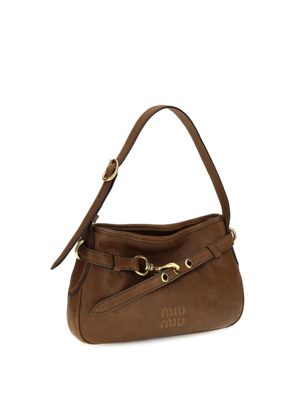 Miu Miu Leather Shoulder Bag with buckle detail - Rovere