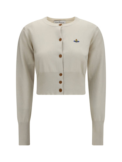 Vivienne Westwood Bea crop Cardigan - Dove White