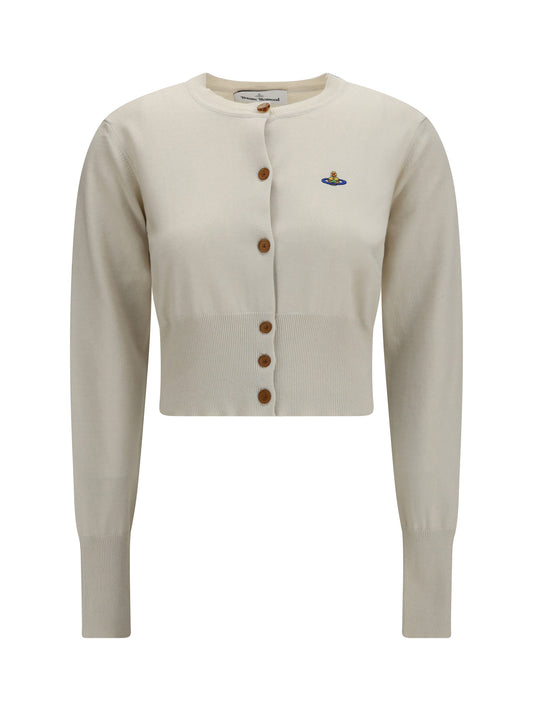 Vivienne Westwood Bea crop Cardigan - Dove White