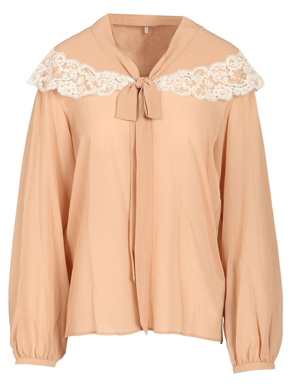 Chloe' Shirt With Laces - Rose