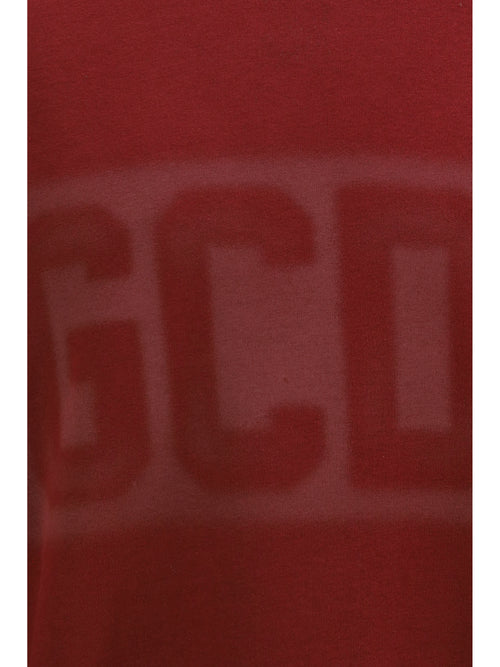 GCDS Logo Spray crewneck Sweatshirt - Tawny Port/Grey