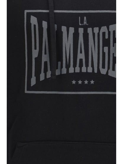 Palm Angels Vintage Box Logo Hoodie - Black-Grey