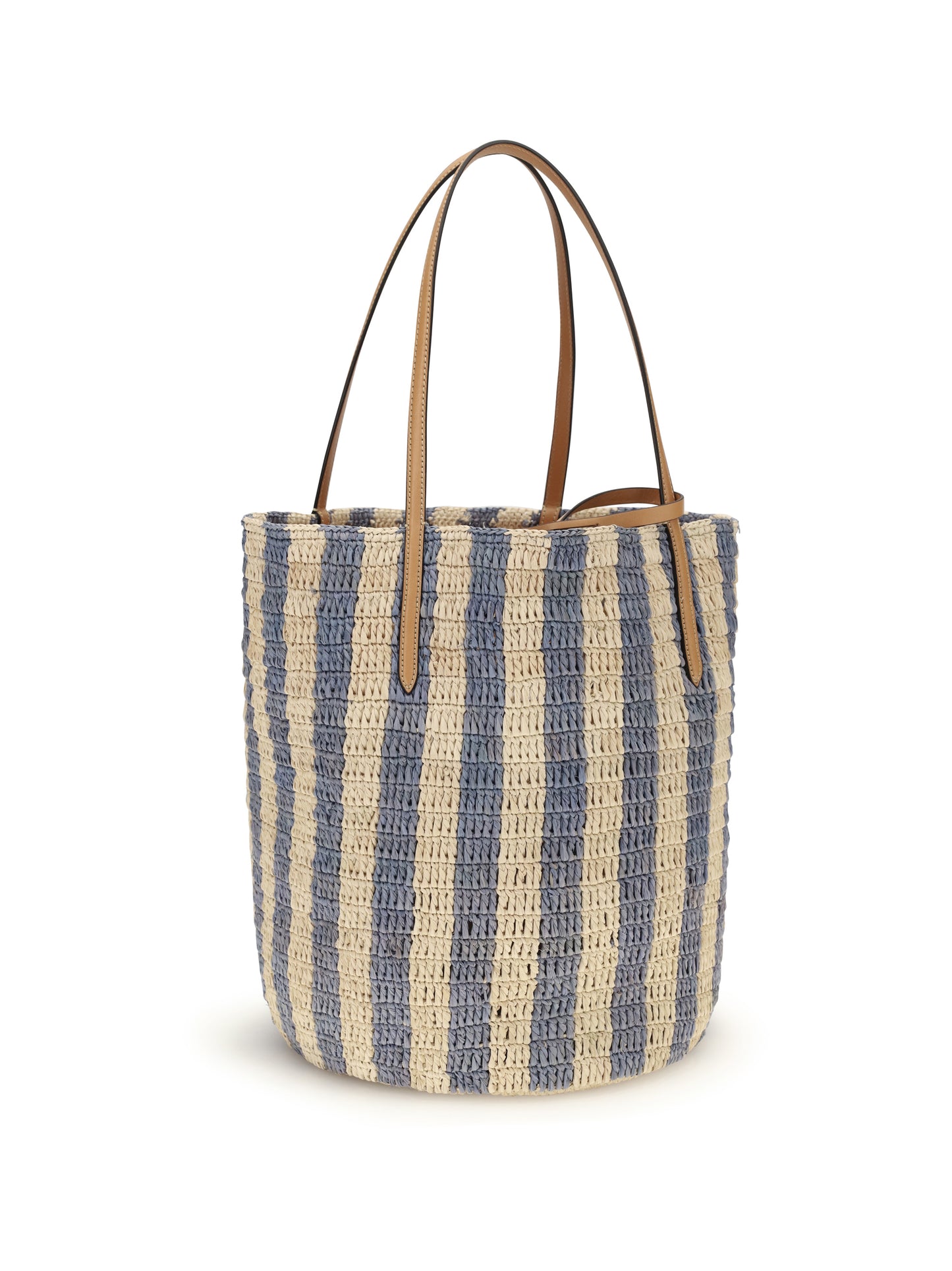 VALENTINO GARAVANI Striped raffia Bucket Bag